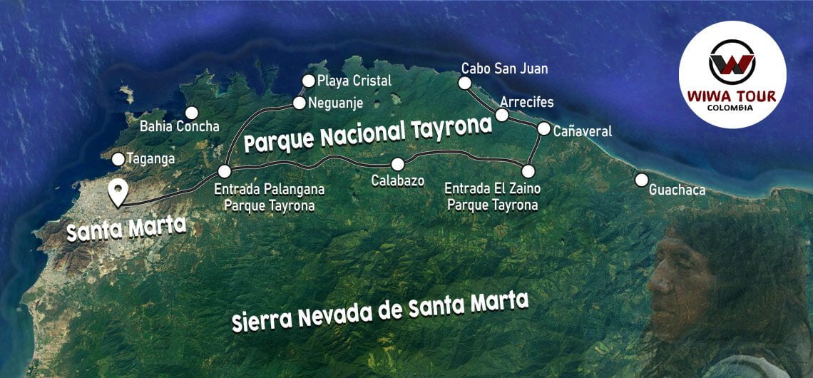 tayrona park map